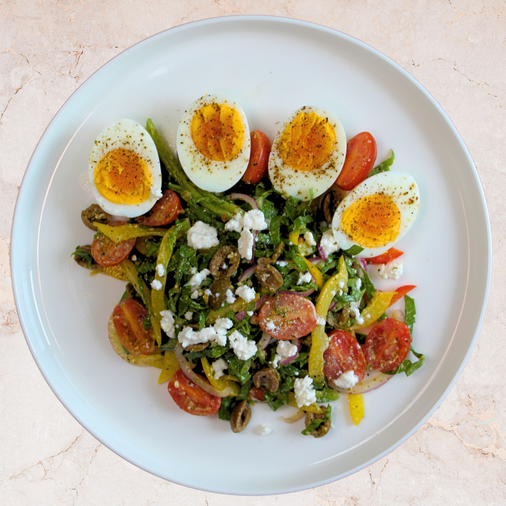 Greek Salad  with Boiled Eggs
